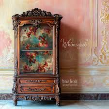 Patina Petals Flower - Lg 21" x 29" Decoupage Paper by Whimsykel Designs