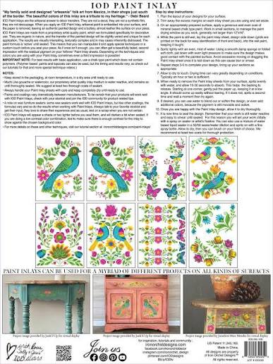 Vida Flora - 8 Sheet, 12x16 Pad IOD Paint Inlay™ 2023