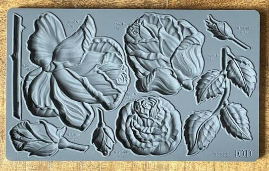 Roses (𝗨𝘀𝗲𝗱 - 𝗟𝗶𝗸𝗲 𝗡𝗲𝘄) - IOD Decor Mould