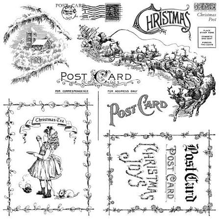 Christmas Post - IOD Decor Stamp