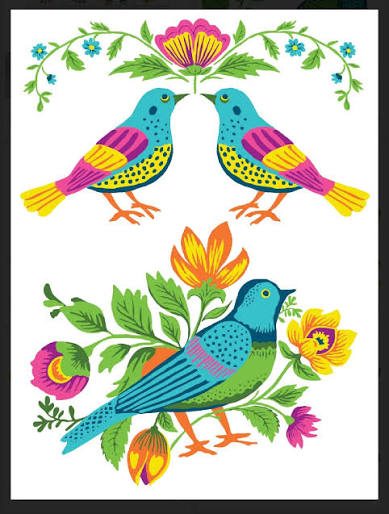 Vida Flora - 8 Sheet, 12x16 Pad IOD Paint Inlay™ 2023