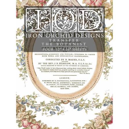 The Botanist - 4 Sheet, 12x16 Pad Retired IOD Decor Transfer