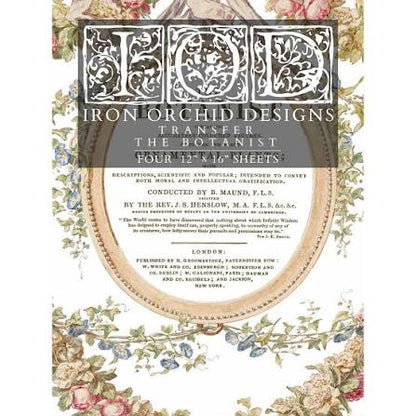The Botanist - 4 Sheet, 12x16 Pad Retired IOD Decor Transfer