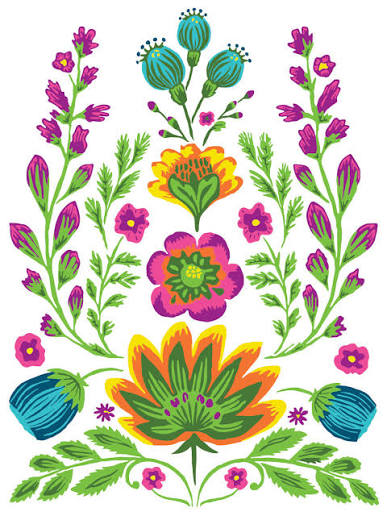 Vida Flora - 8 Sheet, 12x16 Pad IOD Paint Inlay™ 2023