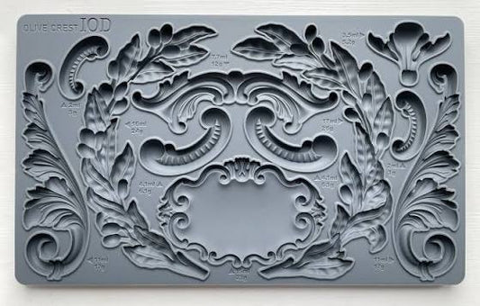 Olive Crest  (𝗨𝘀𝗲𝗱 - 𝗟𝗶𝗸𝗲 𝗡𝗲𝘄) - IOD Decor Mould