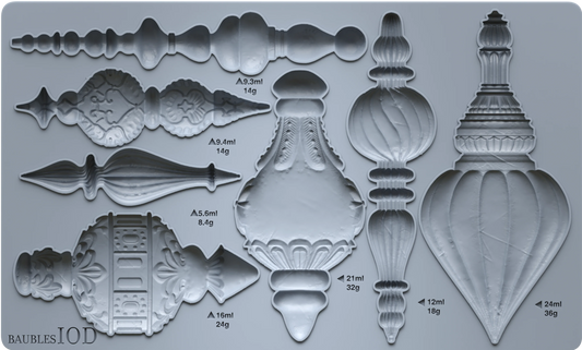 Baubles (𝗨𝘀𝗲𝗱 - 𝗟𝗶𝗸𝗲 𝗡𝗲𝘄) - IOD Decor Mould