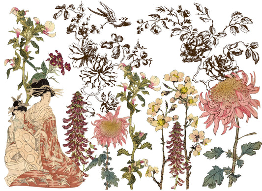 Japonica - 8 Sheet, 12x16 Pad IOD Decor Transfer™ 2019