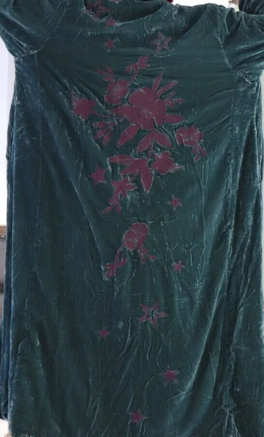 Moonlight Stroll Velvet Duster, Teal - Jaded Gypsy