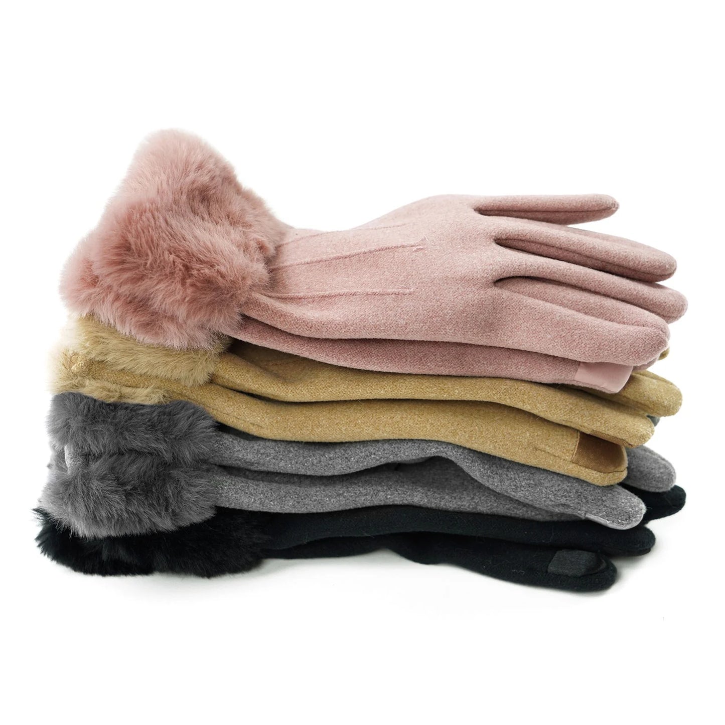 Ladies Stretch Winter Knit Gloves