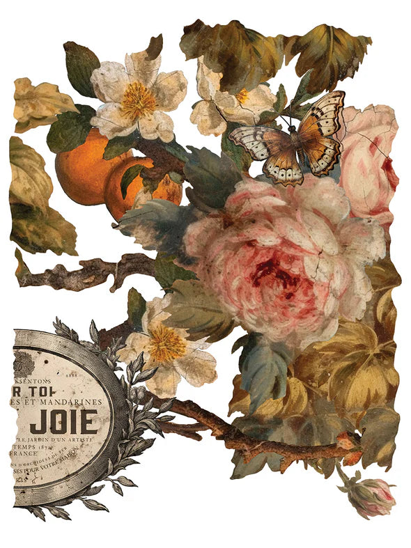 Joie Des Roses - 8 Sheet, 12x16 Pad IOD Decor Transfer™