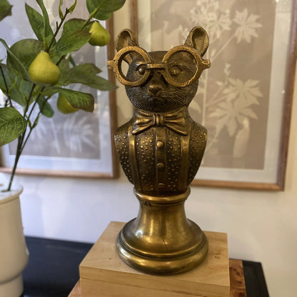 Louie the Mouse Bust - Authentic E&E Eloise Collection Bronzed Aluminum Bust