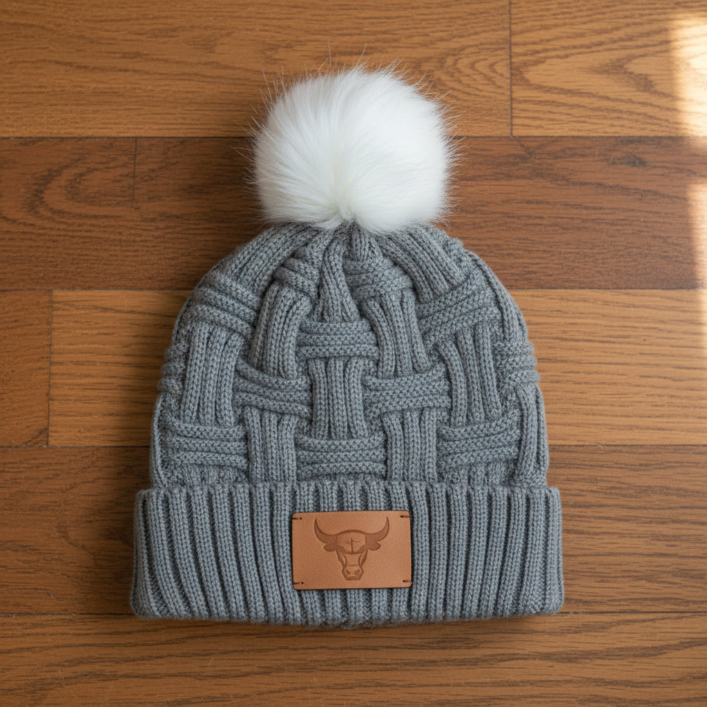 Plush Knit Pom Winter Hat Beanie
