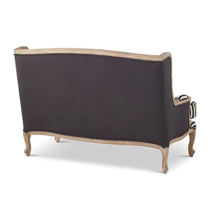 Simply Black & Cream Stripe Pattern Settee - (𝐏𝐢𝐜𝐤-𝐔𝐩 𝐎𝐧𝐥𝐲)