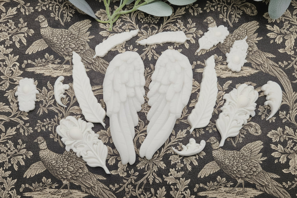 Wings & Feathers 2018 - Casted Resin Applique Set