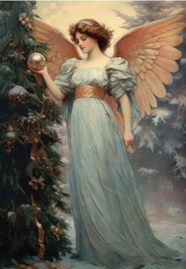 Wings of Winter A 11.7"x 16.5" - Decoupage Fiber Paper