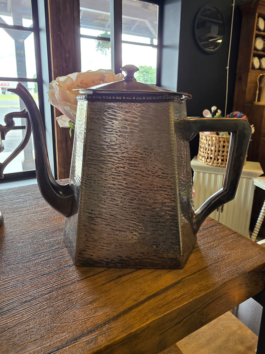 Vintage Art Decor Silver-Plate Teapot
