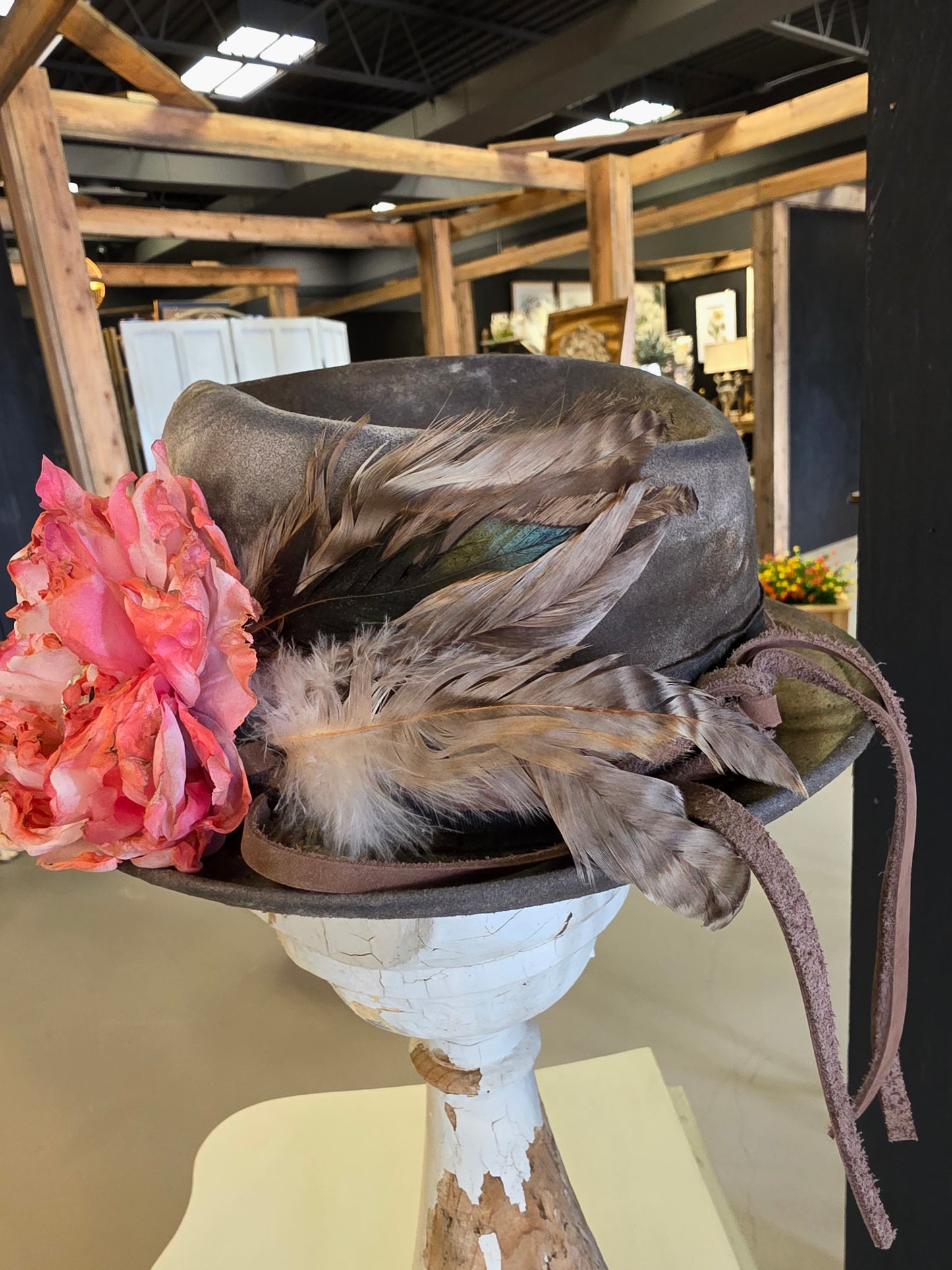 Distressed Biltmore Felt Hat OS - A Rare Bird