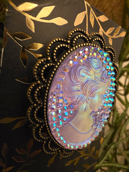 Lavender Cameo Brooch