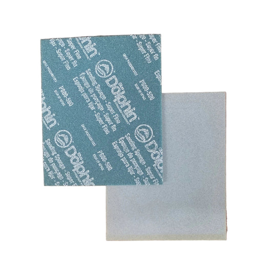 Super-Fine 180-Grit P600-500 Wet/Dry Sanding Sponge Pad - Blue Dolphin