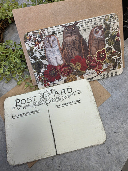 TBD Holiday Wooden Postcard & Envelope 3pc Set