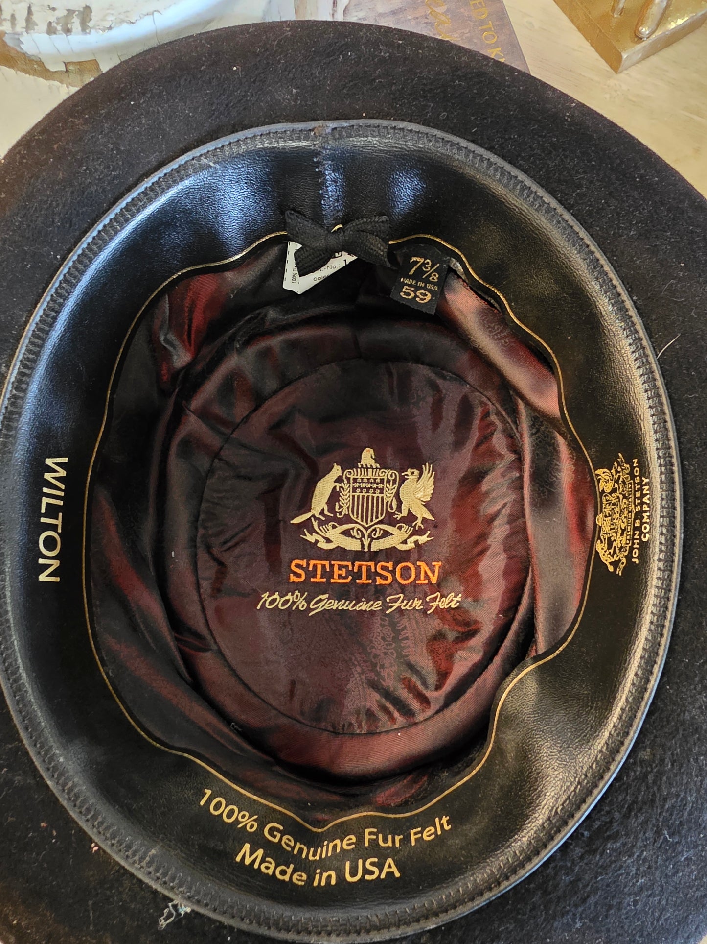 Distressed Black Stetson Felt Hat OS - A Rare Bird