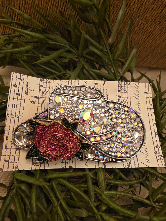 Cowgirl Rose Brooch