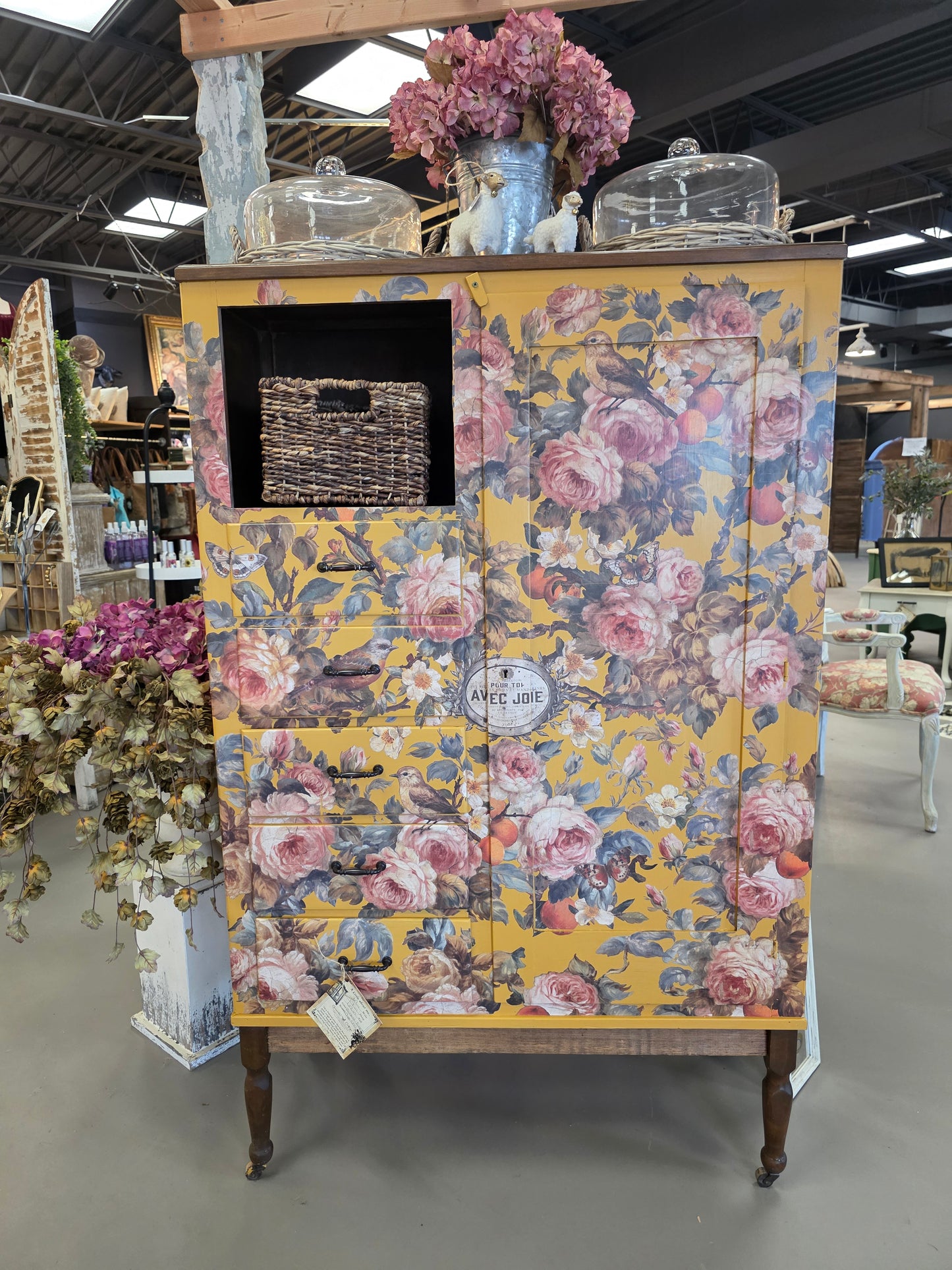 Vintage Chifforobe Mustard & Chestnut