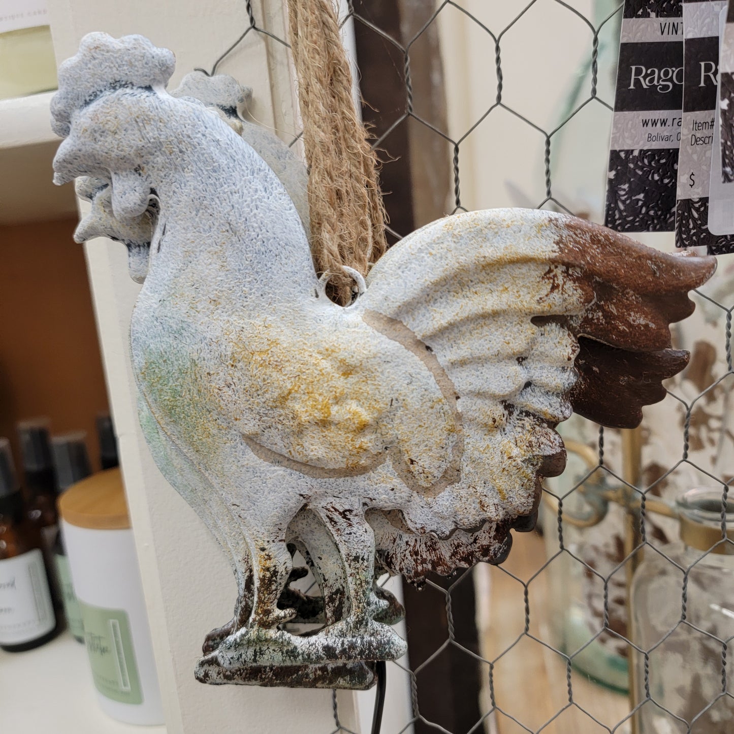 Rooster Rustic Metal Farmhouse Ornament Adornment