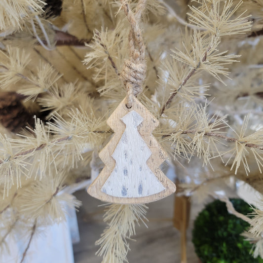 Wood & Hide Christmas Tree 3in Ornament