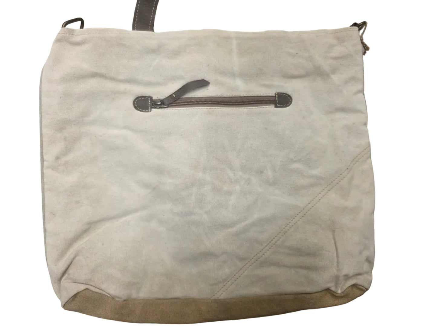 Espresso Roast Upcycled Canvas & Leather Tote