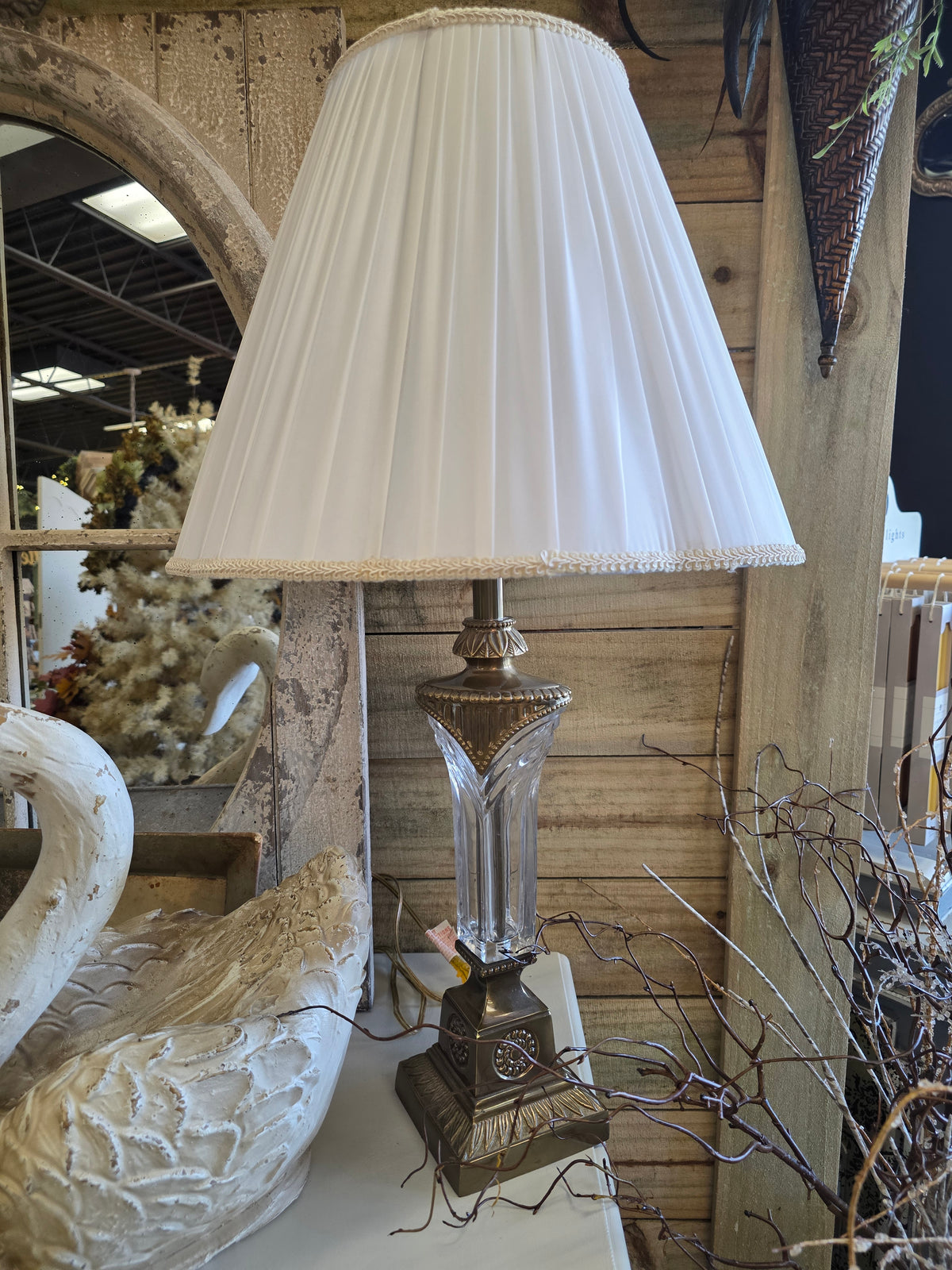 Brass & Crystal Vintage Lamp