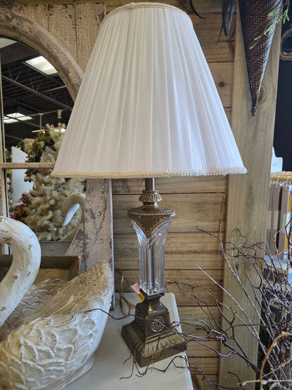 Brass & Crystal Vintage Lamp