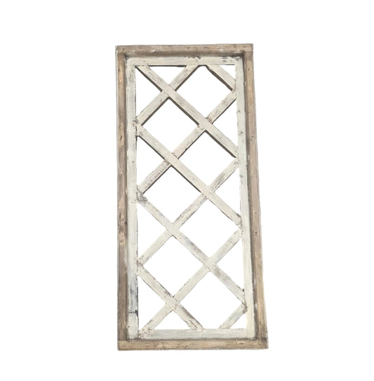 Lattice Window Rustic Wood Wall Art