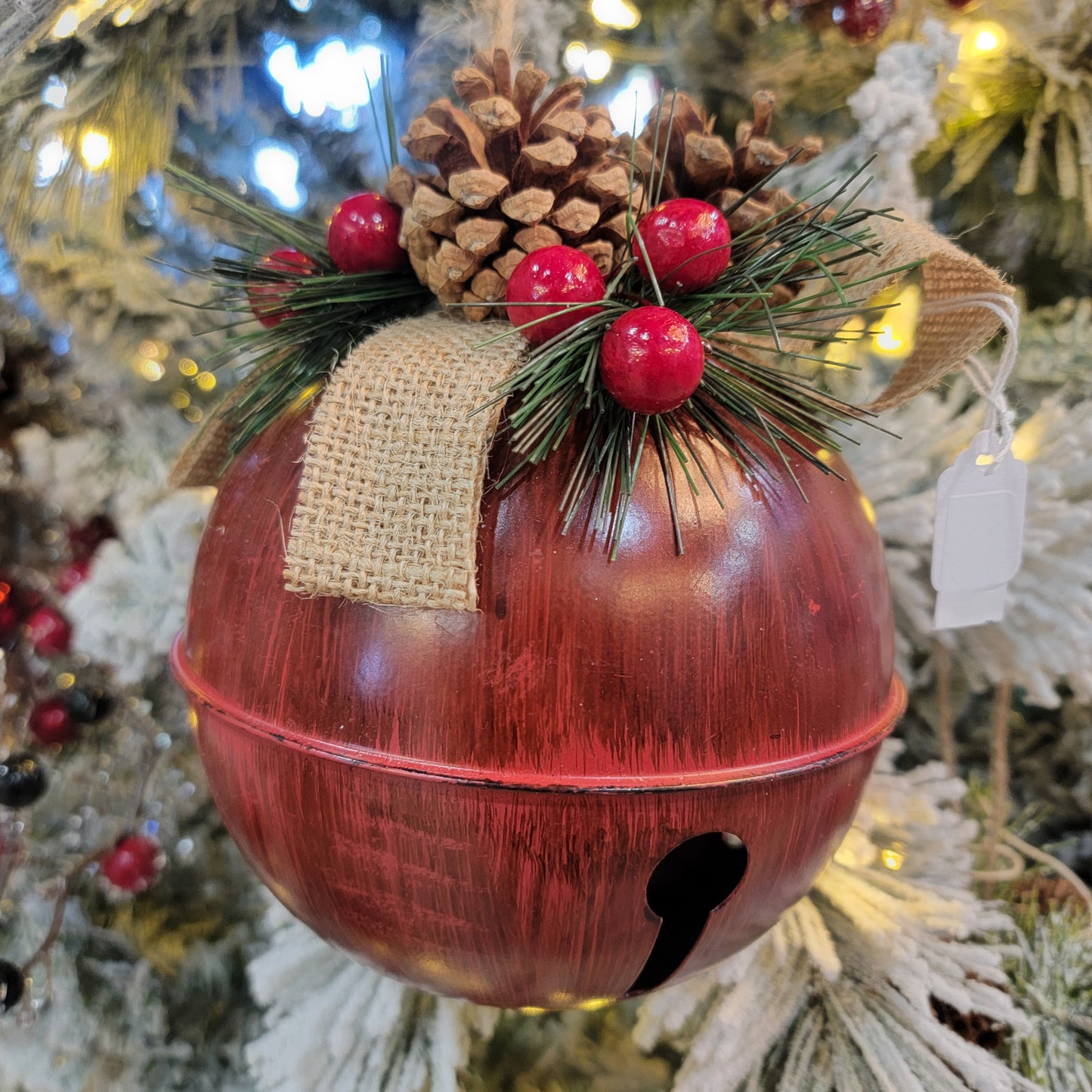 8in Red Bell Ornament