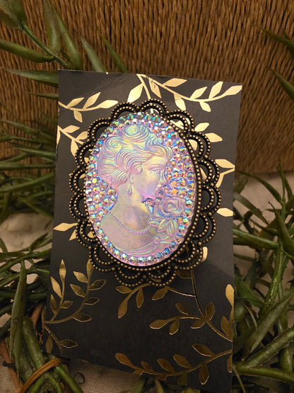Lavender Cameo Brooch