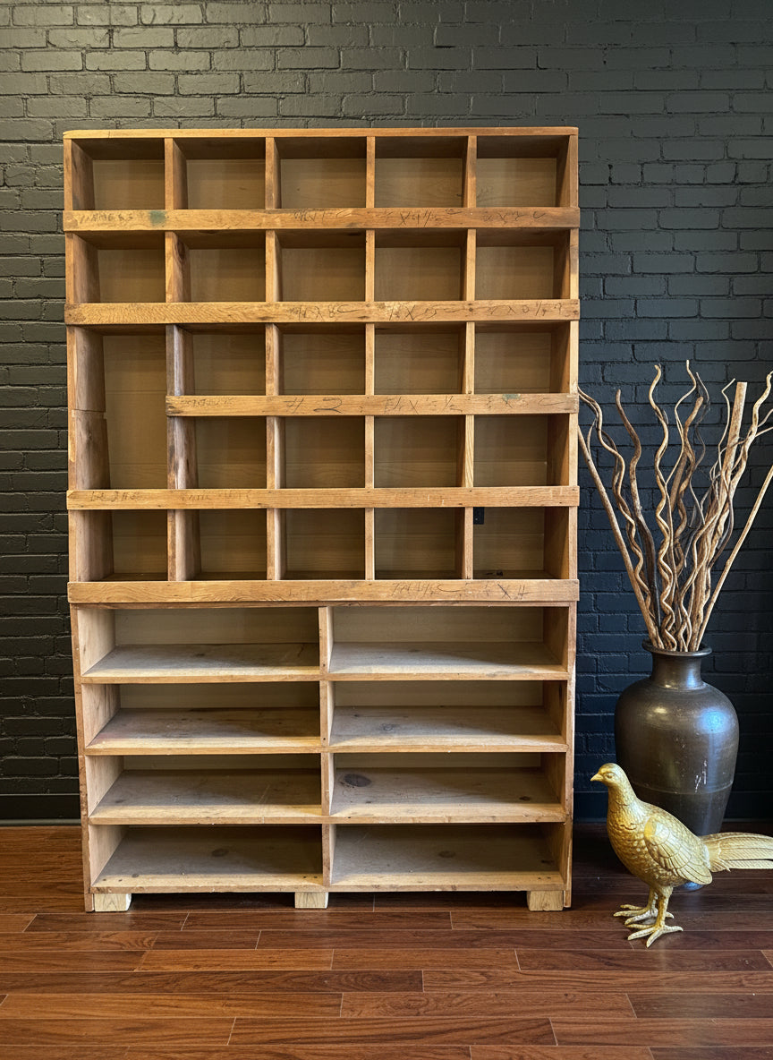 Rustic Shop Tool Bin Cabinet