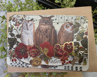 TBD Holiday Wooden Postcard & Envelope 3pc Set