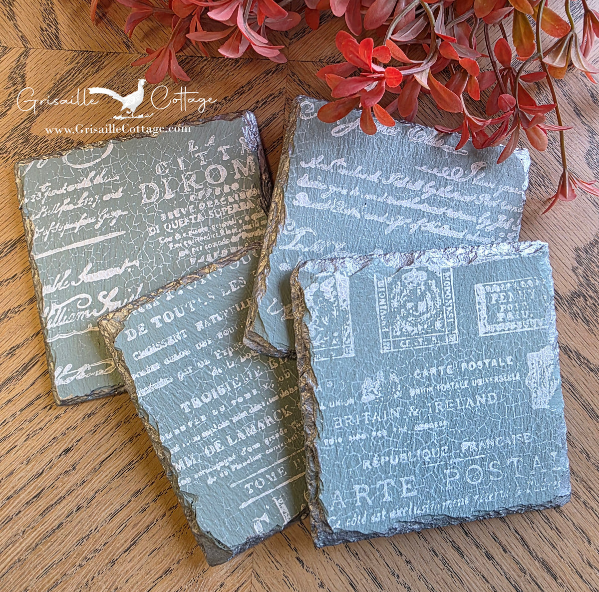 TBD Slate Coaster Set