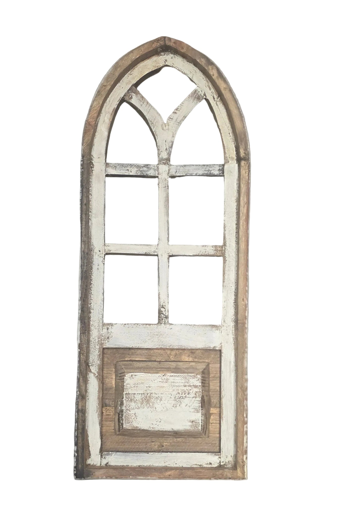 Lancet Window Rustic Wood Wall Art 35x13x2