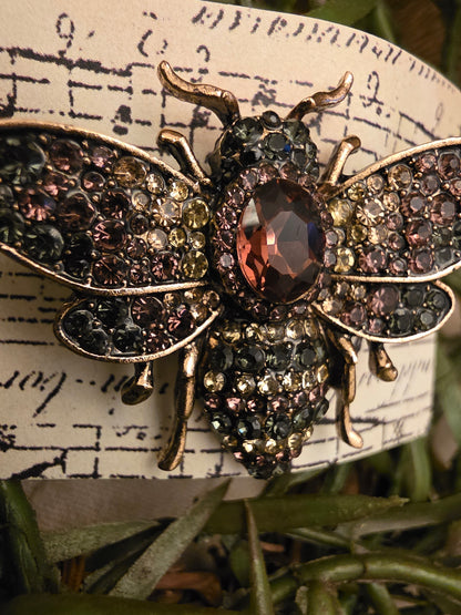 Plum Bee Brooch