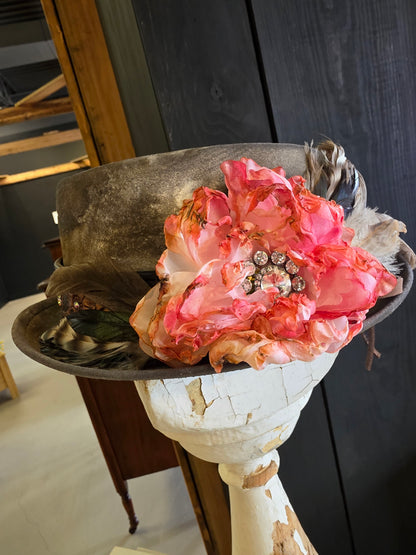 Distressed Biltmore Felt Hat OS - A Rare Bird
