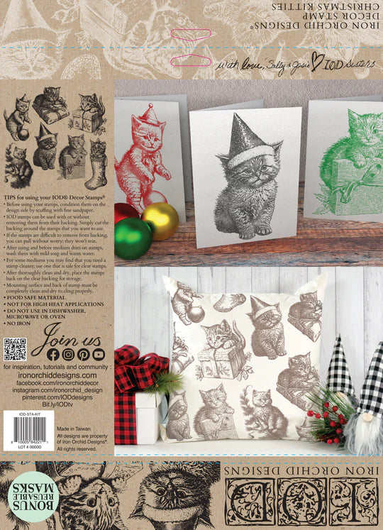 Christmas Kitties - IOD Decor Stamp 2023