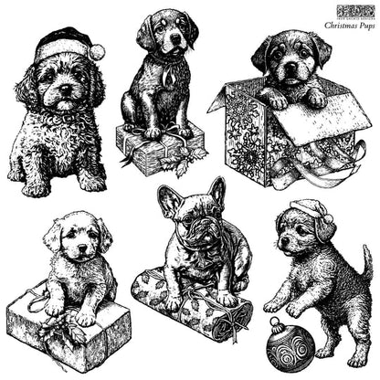 Christmas Pups - IOD Decor Stamp 2023