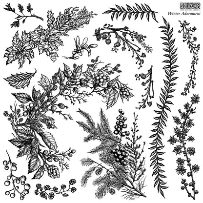 Winter Adornment - IOD Decor Stamp 2023