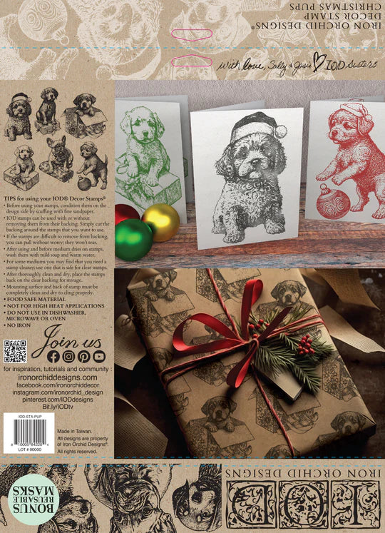 Christmas Pups - IOD Decor Stamp 2023