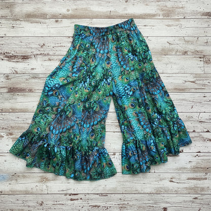 Peacock Print Palazzo Pant OS - A Rare Bird
