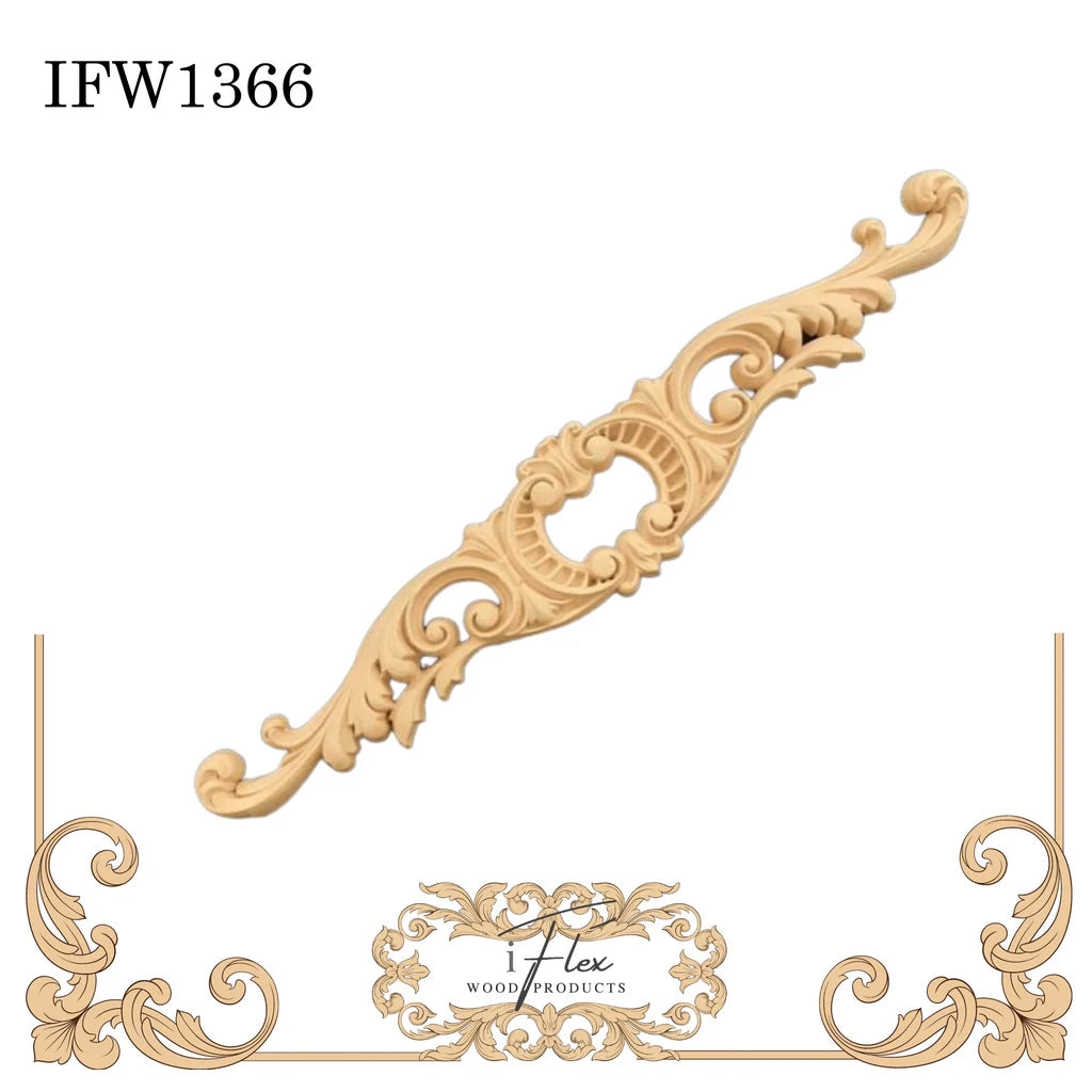 Scroll Pediment 1366 - iFlex Heat Bendable Embellishment