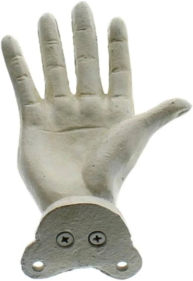 Cast Iron White Hand Wall Hooks