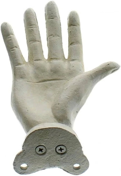 Cast Iron White Hand Wall Hooks