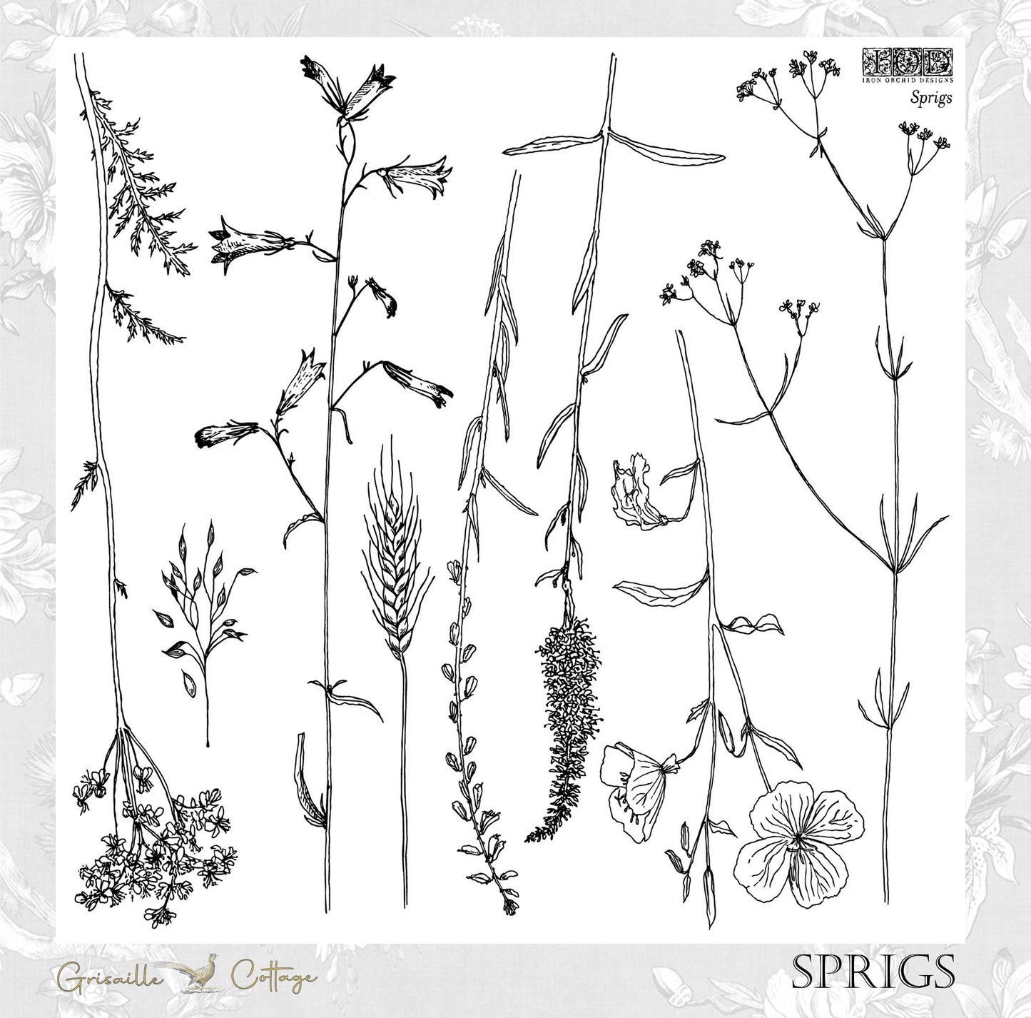 Sprigs - IOD Decor Stamp